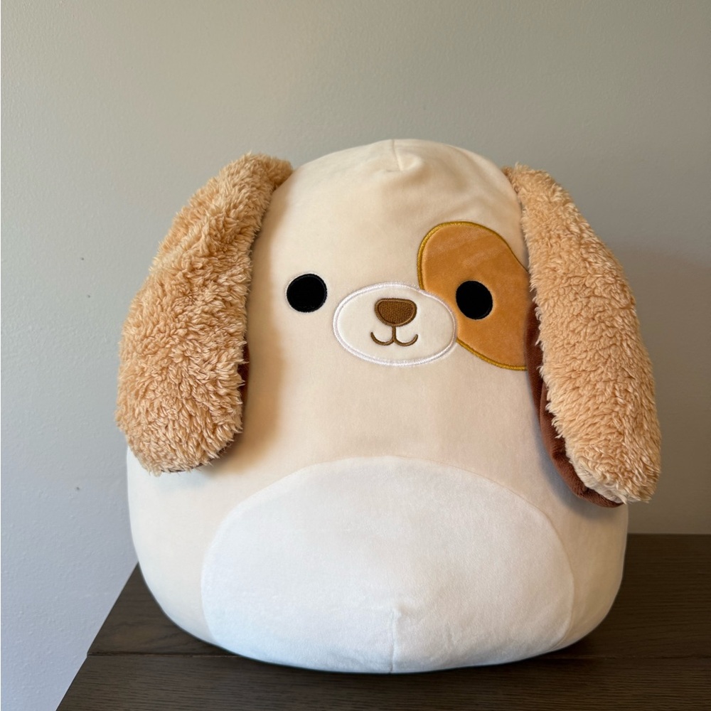 Squishmallows - Harrison- Large Plush Dog Pet Pillow - Cream and Tan